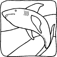 A coloring page of sea animal